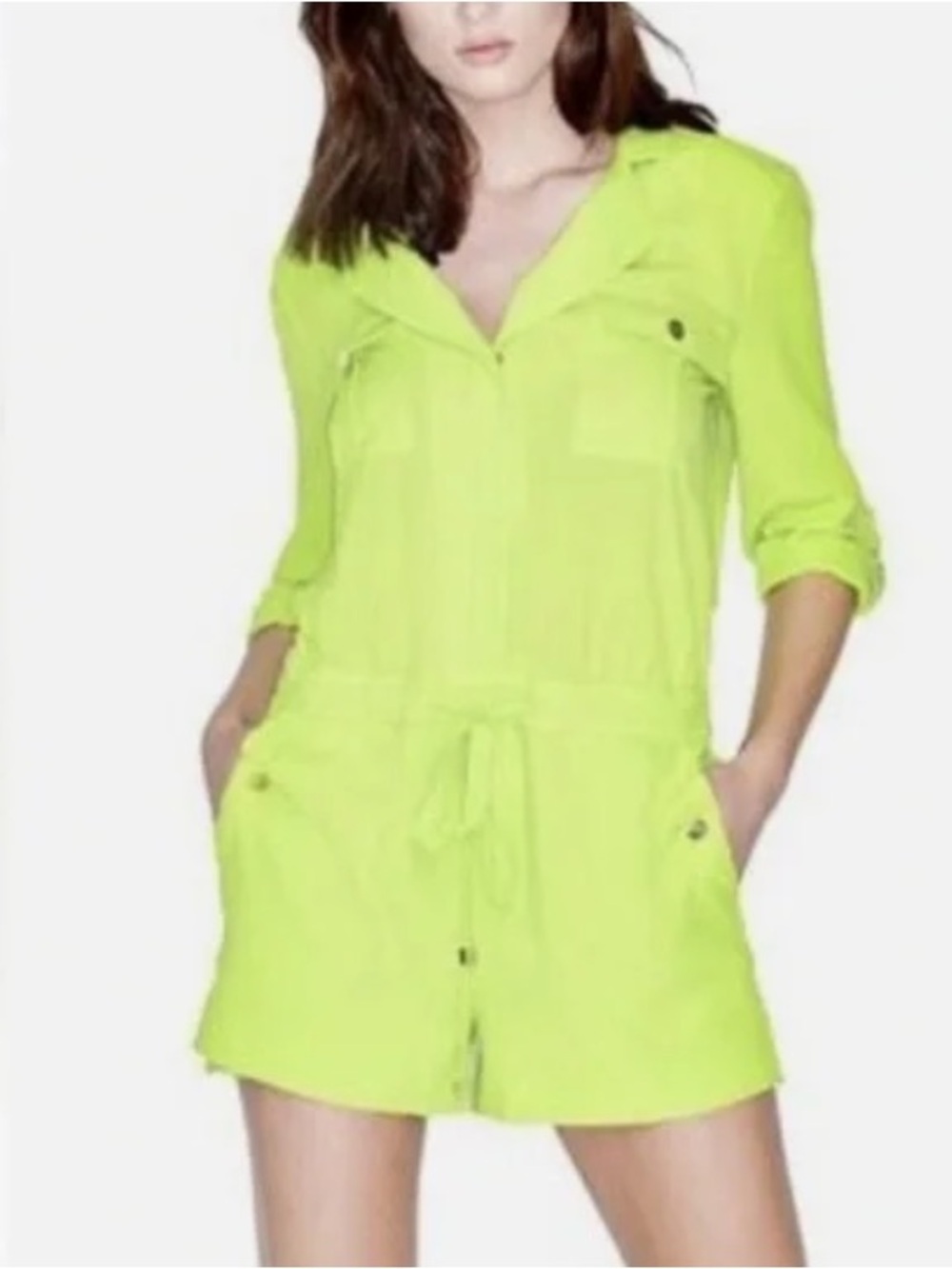 Marciano Neon Lime Shirt Romper